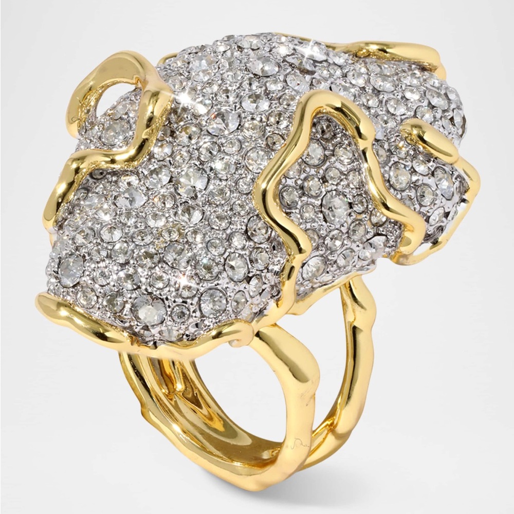NWOT Alexis Bittar Solanales Large Crystal Pave Geode Ring - Picture 3 of 6